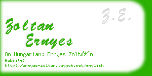 zoltan ernyes business card